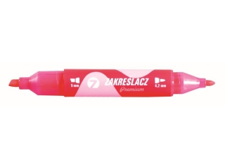 Zakre�lacz TETIS premium 2 ko�c�wki - r�owy