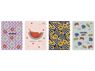 Zeszyt A5 32k. INTERDRUK 70g PP Magiczny, kolorowe trzy linie