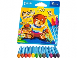 Kredki �wiecowe  TETISKI 12 kolor�w