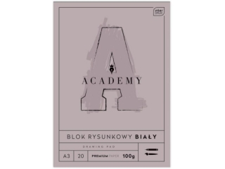 Blok rysunkowy A3 20k. INTERDRUK Acedemy 100g