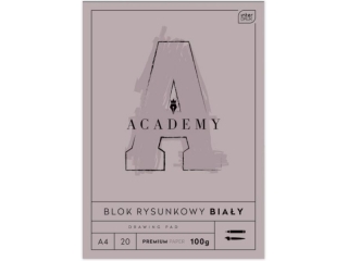 Blok rysunkowy A4 20k. INTERDRUK Acedemy 100g