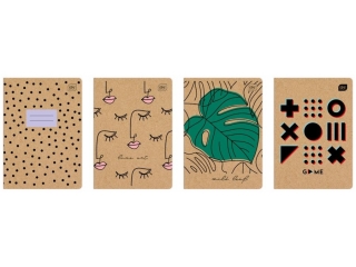 Zeszyt A5 60k. INTERDRUK M 70G Kraft fsc mix credit, linia