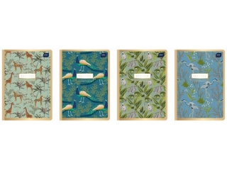 Zeszyt A5 80k. INTERDRUK Metallic Gold, kratka