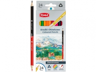 Kredki o��wkowe TOMA dwustronne 24 kolory