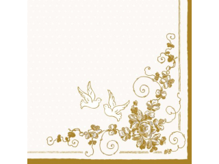Serwetki POL-MAK �LUB Maki Lunch 33cm 20szt. White Doves SLSL000201 [opakowanie=12szt]