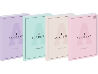 Brulion B5 128k. INTETRDRUK 90g Academy pastel, kratka