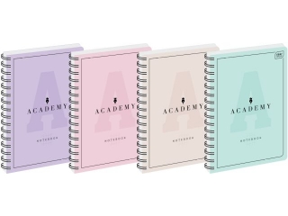 Ko�ozeszyt B5 100k. INTERDRUK 90g Academy pastel, kratka