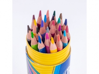 Kredki o��wkowe tr�jk�tne ASTRA w tubie - 24 kolory+ temper�wka