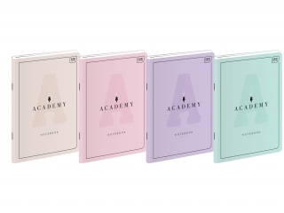 Zeszyt A5 60k. INTERDRUK 90g Academy pastel, linia