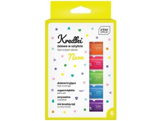 Kredki �elowe w sztyfcie INTERDRUK Neon 6 kolor�w