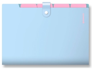 Teczka z 5-ma przegr�dkami A4 PENMATE PP-105 pastelowa - niebieska