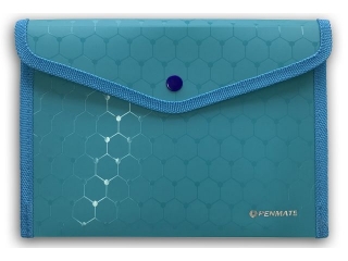 Koperta na zatrzask PENMATE A4 Lux - niebieska