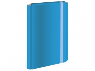 Teczka z gumk� twarda oprawa A4+ INTERDRUK niebieska
