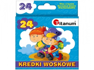 Kredki woskowe TITANUM 24 kolory