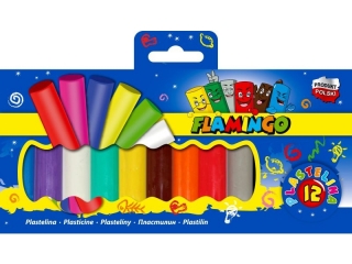 Plastelina FLAMINGO 12 kolor�w