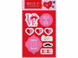 Naklejki A5 komplet 4 arkusze Walentynki