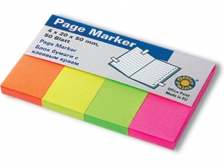 ZAK�ADKI INDEKSUJ�CE 50X20X4 PASTELOWY (4X50 FISZEK)