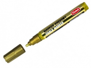 Markery kredowe, ko�c�wka okr�g�a 4,5mm, 8g tuszu z�oty