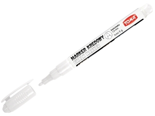 Markery kredowe, ko�c�wka okr�g�a 1,5mm, 6g tuszu bia�y