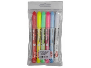 Markery kredowe TOMA 1,5mm, 6g tuszu mix 6 kolor�w, ko�c�wka