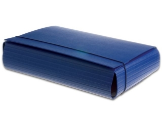 Teczka �amana PENMATE A4/8cm na gumk� LUX PCV GRANATOWA