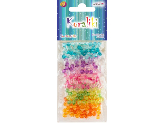 Koraliki plastikowe PJ-2844  rozm. 8mm, op. 50g (10 kol. x 5g)