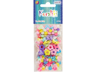 Koraliki plastikowe PJ-2851 mix kszta�t�w, op. zawiera ok. 73g