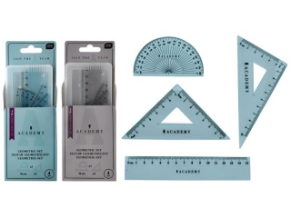 Zestaw geo.kol.w etui z lin.15cm Academy