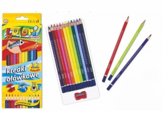 Kredki o��wkowe tr�jk�tne PENMATE Kolori Premium 12 kolor�w