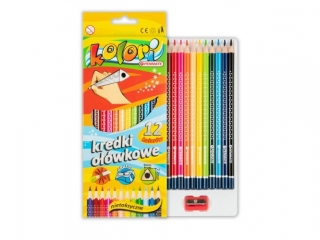 Kredki o��wkowe tr�jk�tne PENMATE Kolori Premium 12 kolor�w