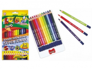 Kredki o��wkowe tr�jk�tne PENMATE Kolori Premium Jumbo 12 ko