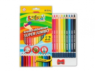 Kredki o��wkowe tr�jk�tne PENMATE Kolori Premium Jumbo 12 ko