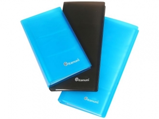 Wizytownik TITANUM PP  96 wizyt�wek 10, 5x19cm, niebieski