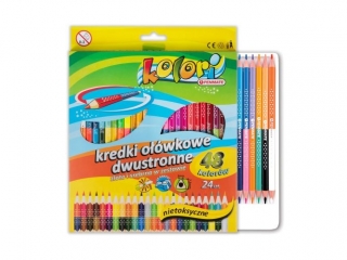 Kredki PENMATE Kolori Premium o��wkowe tr�jk�tne dwustronne 