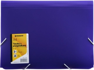 Teczka z 13-ma przegr�dkami PENMATE A4 PP-104 - fioletowa