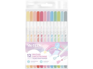 Mazaki dwustronne INTERDRUK 12 kolor�w Pastel