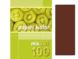 Papier ksero kolorowy A4 100k. KRESKA br�zowy ciemny