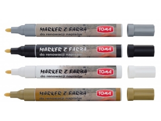 Marker olejowy do nagrobk�w TOMA 2,5mm, 4 kolory mix