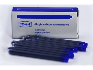Naboje atramentowe TOMA niebie d�ugie 10szt.