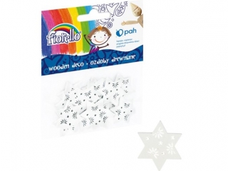 Ozdoby drewniane FIORELLO GR-WD811 gwiazdka 29mm, 15 szt. (sz) PROMKWBN