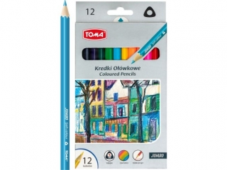 Kredki o��wkowe TOMA tr�jk�tne JUMBO 12 kolor�w