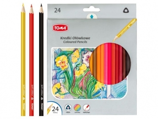 Kredki o��wkowe TOMA tr�jk�tne 24 kolory