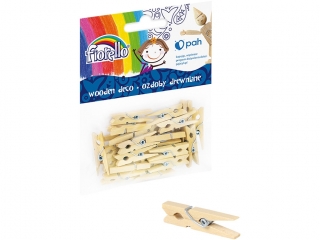 Ozdoby drewniane FIORELLO GR-WD647 spinacz may 30x5mm 25szt. KWBN24
