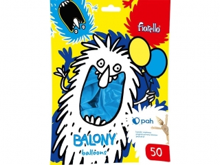 BALONY 12" METAL NIEBIESKI Fiorello 50 szt. KWBN24