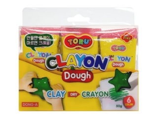 Masa kredkowa DONG-A TORU 6 kolor�w x 50 G