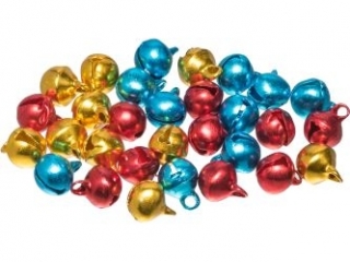 Dzwoneczki metalowe rozmiar: 1cm ilo: 30 szt  kolor: mix