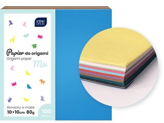 Papier do origami INTERDRUK 10x10cm mix a100