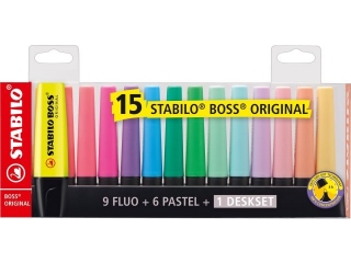 Zakre�lacz STABILO BOSS 15 kolor�w w etui