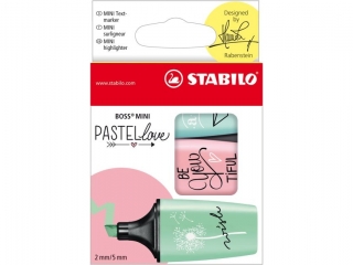 Zakre�lacz STABILO BOSS Mini Pastellove 3szt. - mi�ta,r�,turkus
