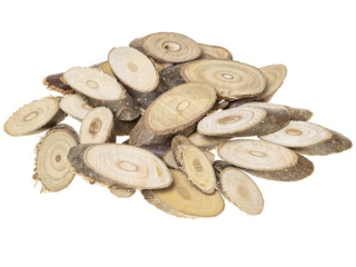 Plastry drewana owalne,  rozmiar:1.5 - 4 cm waga: ok 30g  kolor: br�zowy